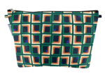 Cosmetic bag with flap carré d'art