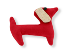 Basset hound hair clip red