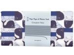 Coupon tissu 50 cm baleino bleu