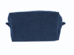 Rectangular toiletry bag large navy orduroy 