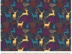 Cotton fabric ex2240 multicolored deer