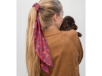 Long tail scrunchie badiane framboise