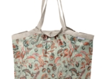 Pleated tote bag - Medium size vert bohème