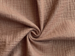 Gauze fabric gaze pailletée cognac