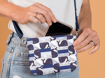 Tiny coton clutch bag baleino bleu