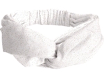 crossed headband white sequined