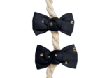 Small bows hair clips gaze pois or marine