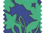 1 m fabric coupon EX2650 Green-blue silhouettes