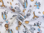 Cotton fabric ex2580 animals on cloud