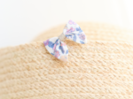 Mini bow tie clip comptine enchantée rose
