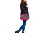 Square flap of saddle bag  fuchsia poppy