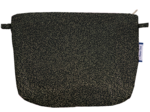 Coton clutch bag glitter black
