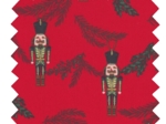 Cotton fabric ex2351 golden red nutcracker