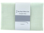 1 m fabric coupon gaze vert d'eau