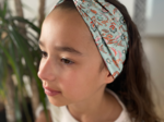 Jersey Crossed Headband Child vert bohème