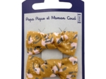 Small bows hair clips gypso ocre