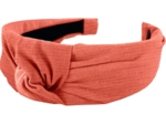 Large Crossed Headband coral lurex gauze