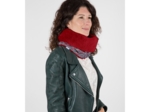 Adult Fur scarf snood camelias rubis
