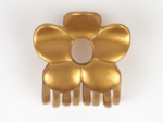 Large Flower Hair Clip lacquered gold
