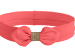 Jersey knit baby headband coral
