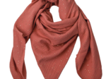 Pom pom scarf gaze pois or rose blush