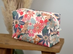 Rectangular toiletry bag cerise en fleur