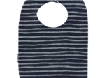 Bib - Baby size striped silver dark blue