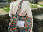 Foldable tote bag kumquat party