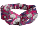crossed headband fuchsia poppy