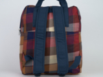 Foldable rucksack Gaby ruby lurex tartan