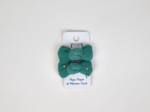 Small bows hair clips gaze pois or eucalyptus