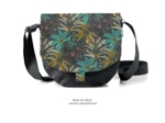 Flap of small shoulder bag palmia emeraude