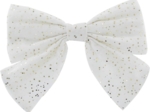 Bow tie hair slide white sequined