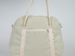 Bowling bag  white large corduroy