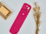 Toothbrush bag fuchsia pailleté