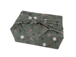 Furoshiki medium 48x48 ex2348 grey green copper christmas balls