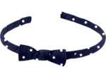 Thin headband navy blue spots