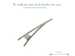 Petite barrette croco poppy
