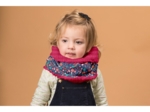 Children fur scarf snood huppette fleurie