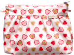 Pleated clutch bag petits coeurs
