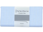 Coupon tissu 50 cm sky blue gingham