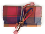 Jewelry pouch ruby lurex tartan