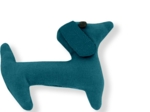 Basset hound hair clip bleu vert