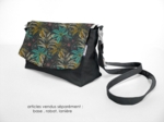 Flap of shoulder bag palmia emeraude