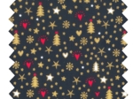 Cotton fabric etoile sapin marine 