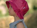 Sun hat adjustable-size T2 fuchsia pailleté