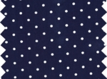 Coupon tissu 50 cm navy blue spots