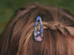 Fabric hair clip monet lilas