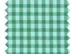 Coated fabric green mint gingham