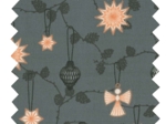 Cotton fabric ex2559 christmas anthracite star angels